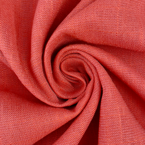Lin viscose - coloris Corail foncé