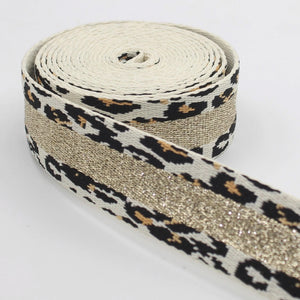 Sangle léopard 36 mm - coloris Ecru