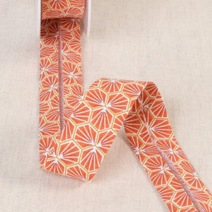 Biais alvéoles 27 mm – biais géométrique – coloris Rouille