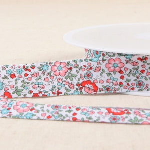 Biais fleurs 20 mm – plusieurs coloris
