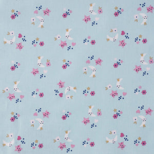Coton imprimé Aqua/Rose (enfant)