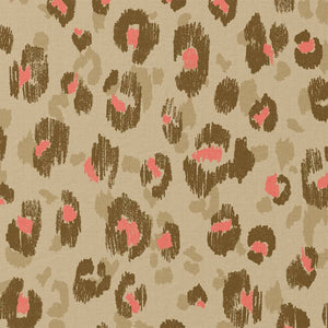 Coton imprimé Lin/Rose