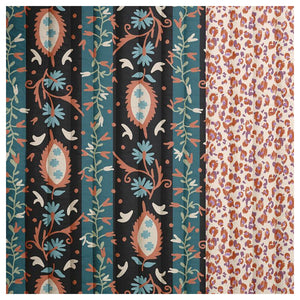 Coton matelassé noir / caramel – Certifiée OEKO-TEX®