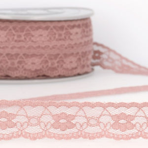 Dentelle Rachel 25 mm – Galon dentelle - coloris Vieux rose