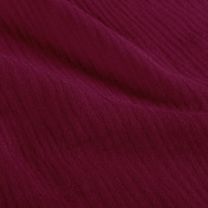Double gaze de coton unie – coloris Bordeaux