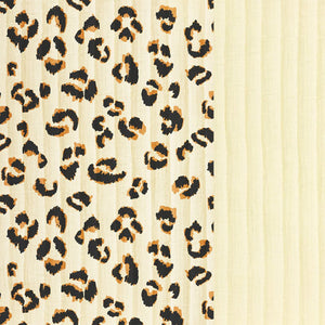 Double Gaze Matelassé Fauve Ecru – 100% Coton – Certifié OEKO-TEX® – Laize 125 cm