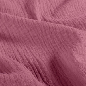 Double gaze de coton unie – coloris Vieux rose