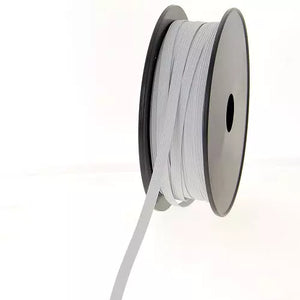 Elastique souple 7 mm - blanc ou noir