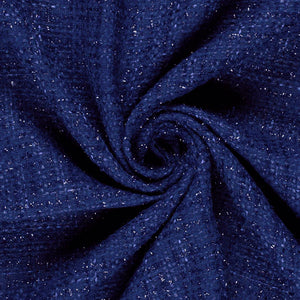 Jacquard tissu Lurex Unicolore - cobalt