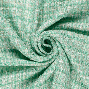 Jacquard tissu Lurex Unicolore Menthe foncée