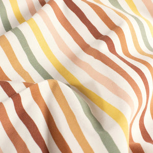 Jersey de Coton - imprimé rayures Blanc cassé