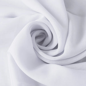 Tissu mousseline blanc – léger, fluide et transparent (polyester)