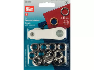 Oeillets PRYM 11 mm argent