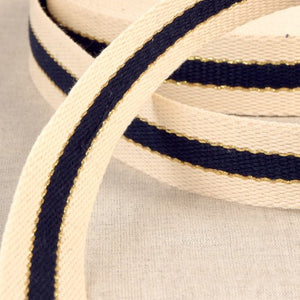 Sangle 3 bandes fil métal 30 mm – coloris Bleu marine