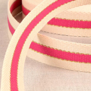 Sangle 3 bandes fil métal 30 mm – coloris Fushia