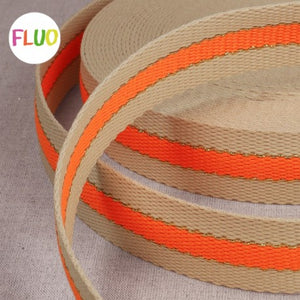 Sangle 3 bandes fil métal 30 mm – coloris Orange fluau