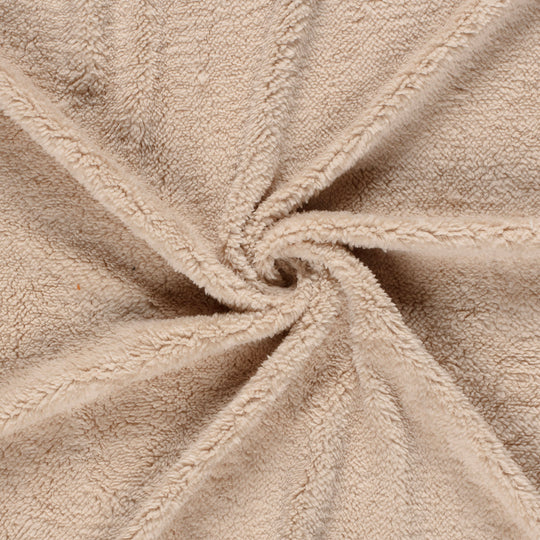 Tissu polaire Sherpa Fleece beige – Doux et moelleux