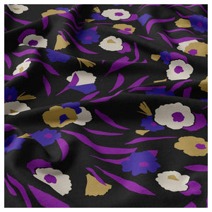 Viscose imprimée Noir/Violet