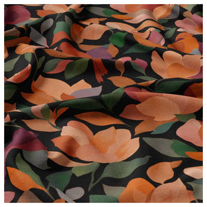 Viscose imprimée CALIDRIS – Chocolat & Orange