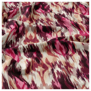 Tissu viscose imprimée Dewi – Rose & Écru